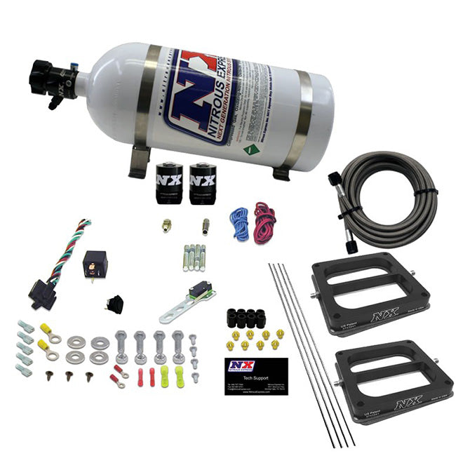 Nitrous Express - DUAL/Dominator/ALCOHOL (50-100-150-200-250-300HP) WITH 10LB BOTTLE - 30275-10