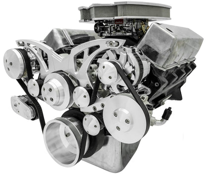 Big Block Ford All Inclusive Chrome Style Track Serpentine System (AC/PS/ALT)