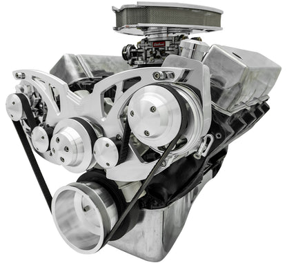 Big Block Ford Style Track Serpentine System - PS & ALT