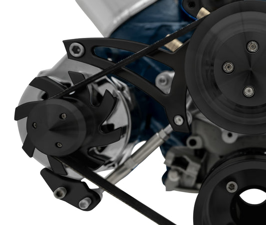 Small Block Ford Alternator Bracket - Late - 302 - Black
