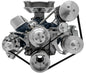 Small Block Ford Serpentine System; 351W - Late - 4 Bolt - AC & PS- Saginaw