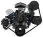 Small Block Ford Serpentine System; 302; Late; 4 Bolt; AC PS; PS-Mustang; Black