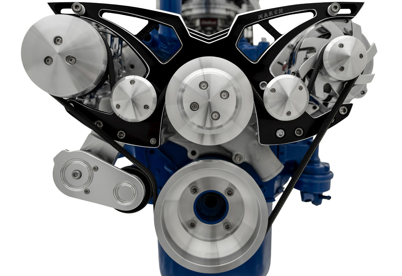 Ford 351 Cleveland Serpentine System - AC & ALT