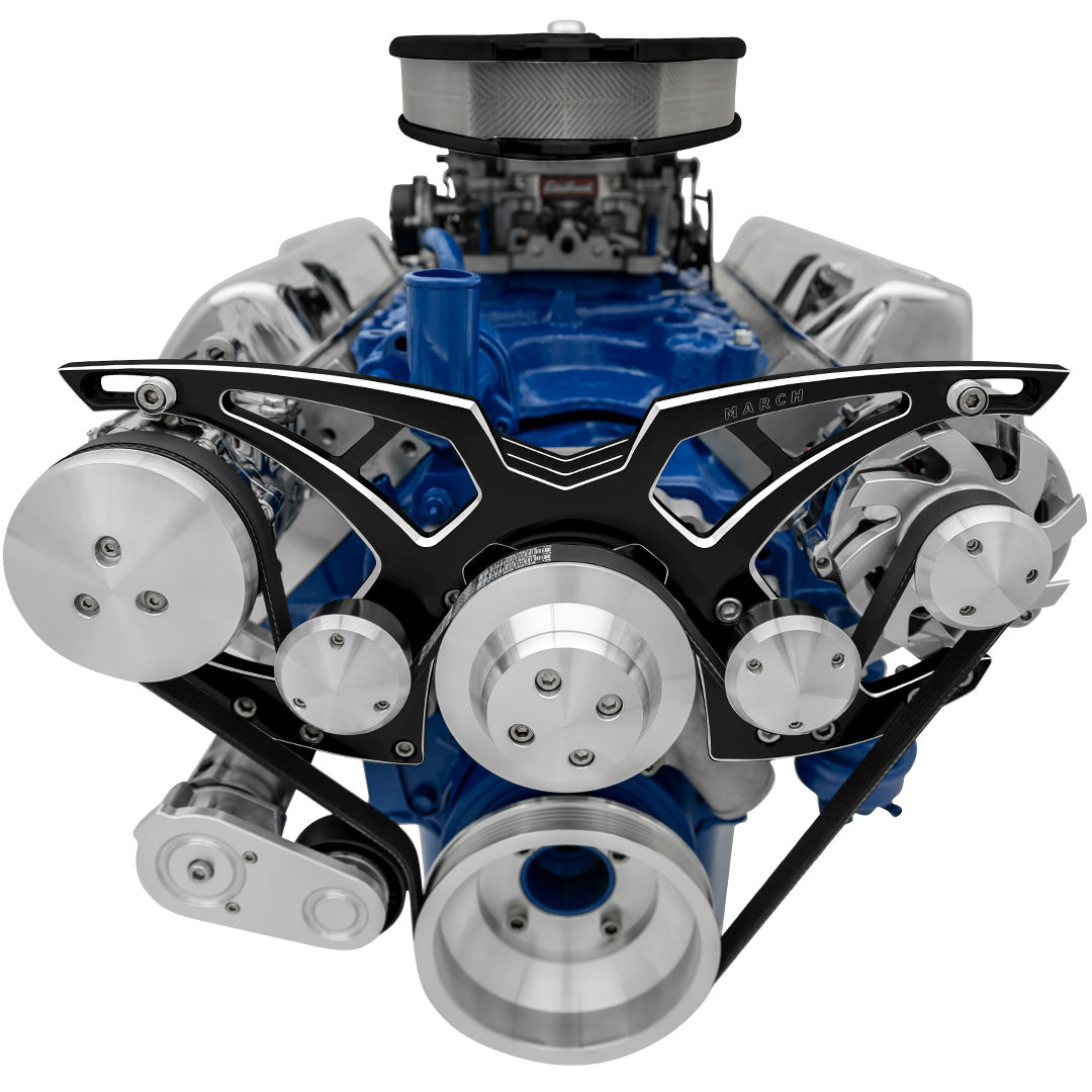 Ford 351 Cleveland Serpentine System - AC & ALT