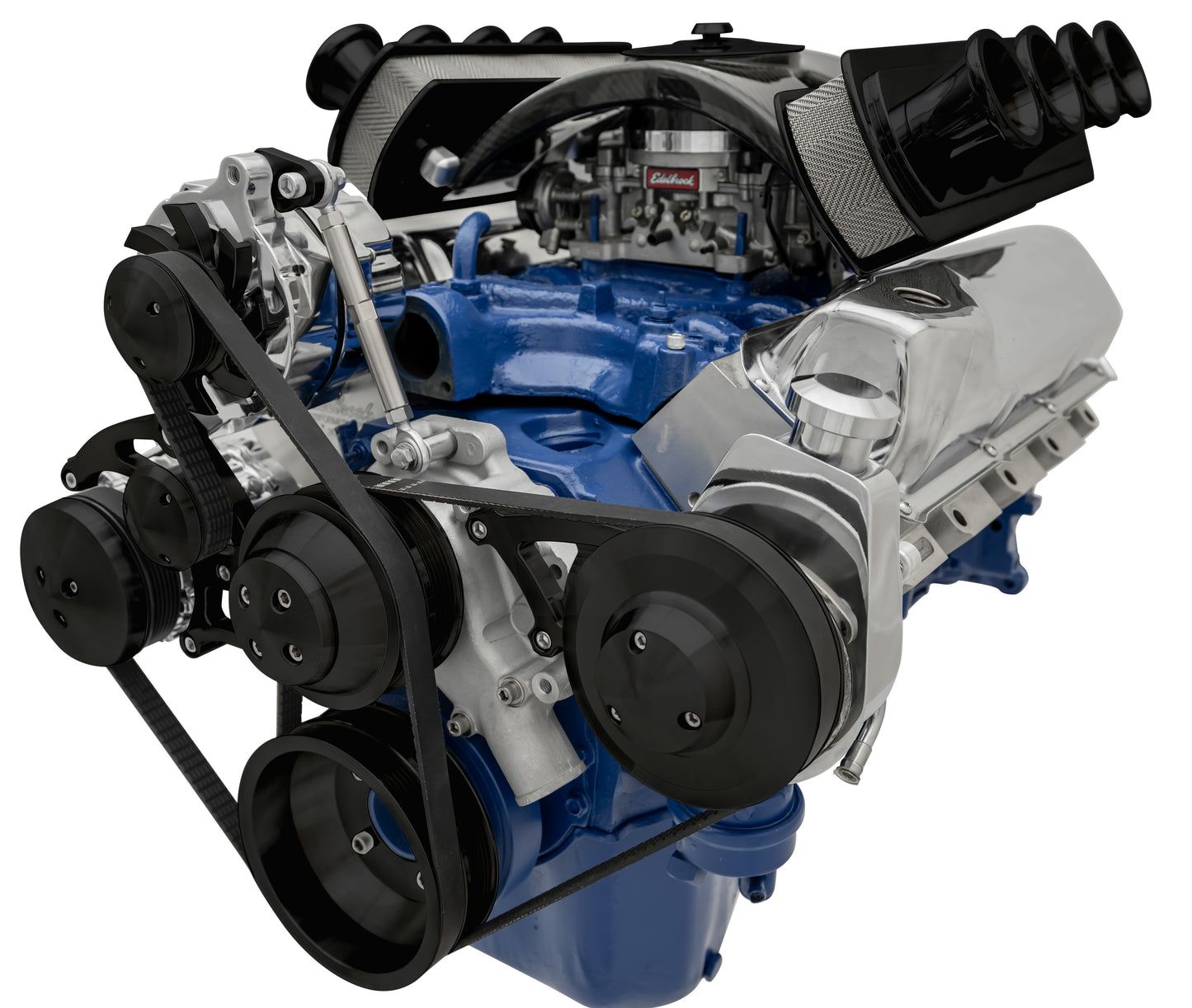 Ford 351 Cleveland Serpentine Conversion; AC & PS; PS-Saginaw