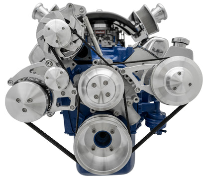 Ford 351 Cleveland Serpentine Conversion; AC & PS; PS-Saginaw