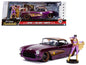 1957 Chevrolet Corvette Purple with Batgirl Diecast Figurine "DC Comics Bombshells" Series 1/24 Diecast Model Car by Jada  free shipping USA