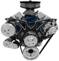Small Block Ford Style Track Serpentine System: AC & ALT; Black Onyx