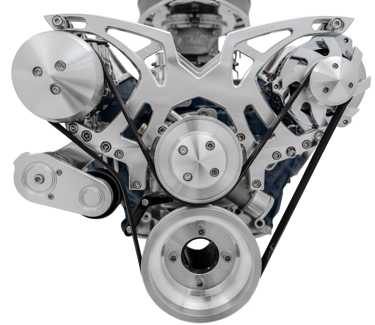 Small Block Ford Style Track Serpentine System: AC & ALT