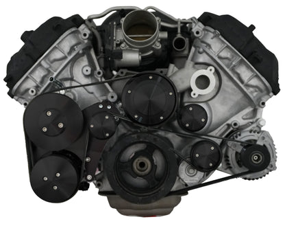 Ford Coyote Serpentine System - 3 Bolt - AC & PS - Black