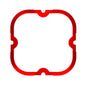 KC Hilites FLEX ERA 4 - 1-Bezel Ring - ED Coated - Red
