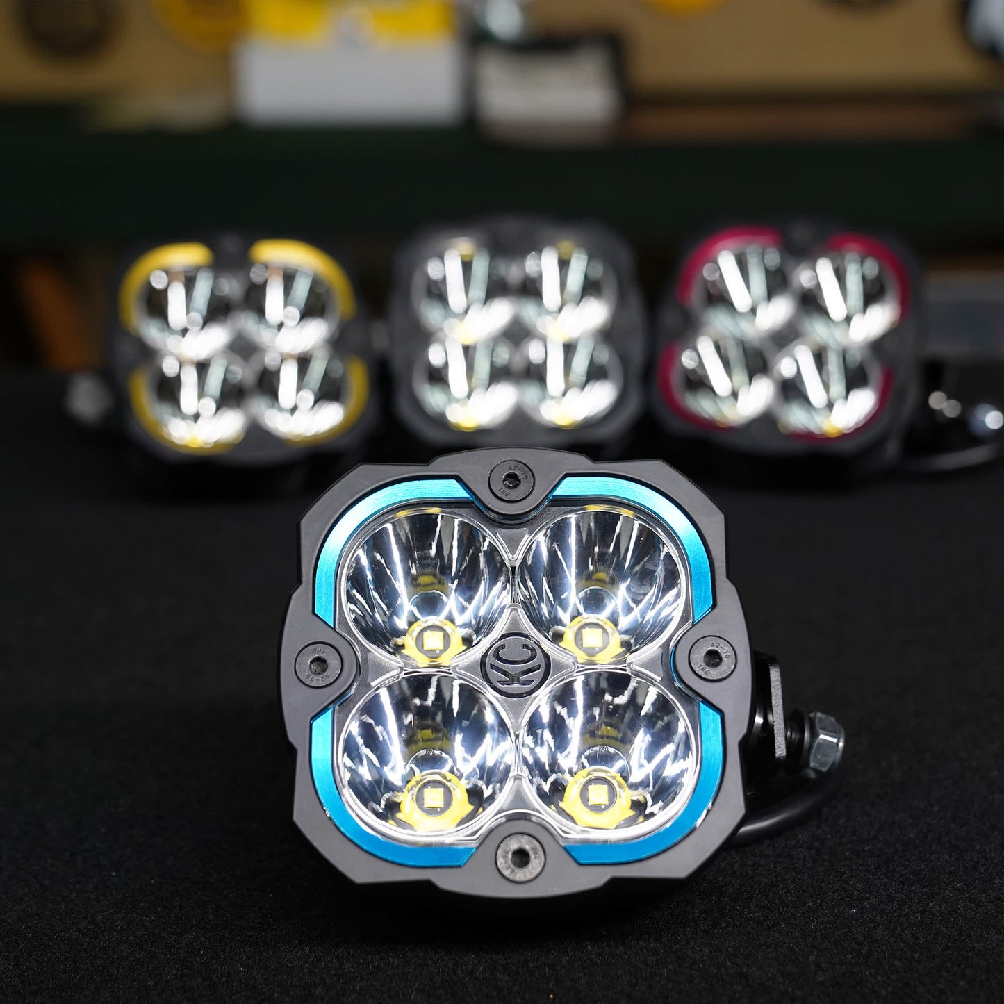 KC Hilites FLEX ERA 4 - 1-Bezel Ring - ED Coated - Blue