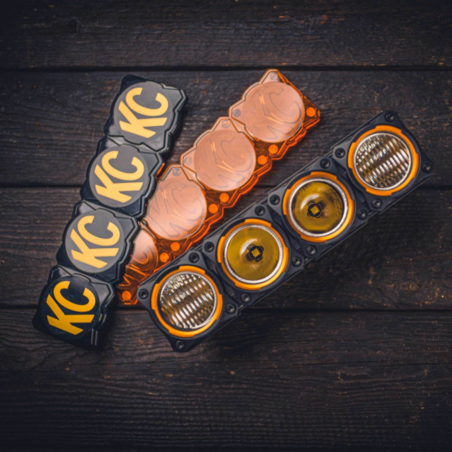 KC HiLiTES BEZEL RING KC FLEX ERA BAR GOLD 4PC - 30578