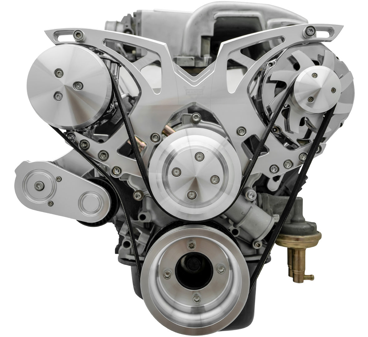 Small Block Ford Style Track Serpentine System - 5.0L - AC & ALT