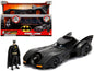 Model Kit Batmobile Matt Black with Batman Diecast Figurine "Batman" (1989) Movie "Build N' Collect" 1/24 Diecast Model Car by Jada  free shipping USA
