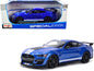 2020 Ford Mustang Shelby GT500 Blue Metallic with White Stripes "Special Edition" 1/18 Diecast Model Car by Maisto  free shipping USA
