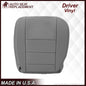 2002-2003 Ford F250 F350 Lariat Perforated Seat Cover in Gray: Choose Leather or Vinyl