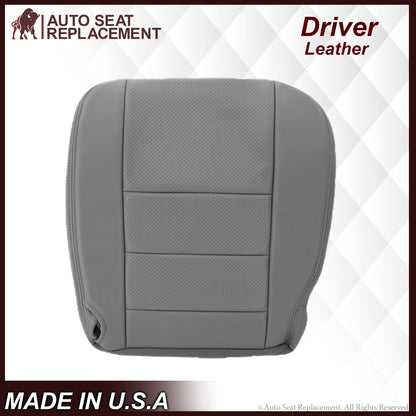 2002-2003 Ford F250 F350 Lariat Perforated Seat Cover in Gray: Choose Leather or Vinyl