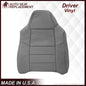 2002-2003 Ford F250 F350 Lariat Perforated Seat Cover in Gray: Choose Leather or Vinyl