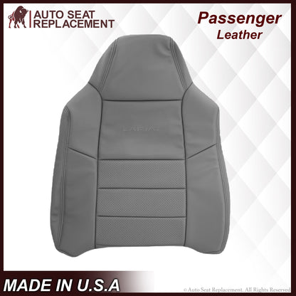 2002-2003 Ford F250 F350 Lariat Perforated Seat Cover in Gray: Choose Leather or Vinyl