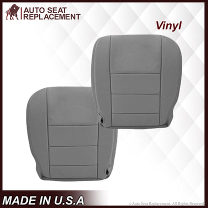 2002-2003 Ford F250 F350 Lariat Perforated Seat Cover in Gray: Choose Leather or Vinyl
