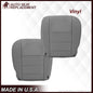 2002-2003 Ford F250 F350 Lariat Perforated Seat Cover in Gray: Choose Leather or Vinyl