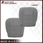 2002-2003 Ford F250 F350 Lariat Perforated Seat Cover in Gray: Choose Leather or Vinyl
