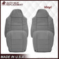 2002-2003 Ford F250 F350 Lariat Perforated Seat Cover in Gray: Choose Leather or Vinyl