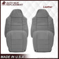 2002-2003 Ford F250 F350 Lariat Perforated Seat Cover in Gray: Choose Leather or Vinyl