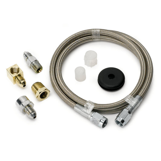 LINE BRAIDED STAINLESS STEEL #3 DIA. 3FT. LENGTH -3AN AND 1/8 In. NPTF FITTINGS