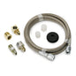 LINE BRAIDED STAINLESS STEEL #3 DIA. 4FT. LENGTH -3AN AND 1/8 In. NPTF FITTINGS