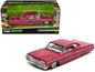 1964 Chevrolet Impala SS Lowrider Pink with Graphics and White Interior "Lowriders" "Maisto Design" Series 1/26 Diecast Model Car by Maisto  free shipping USA