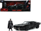 Batmobile Matt Black with Batman Diecast Figure "The Batman" (2022) Movie "DC Comics" 1/24 Diecast Model Car by Jada  free shipping USA