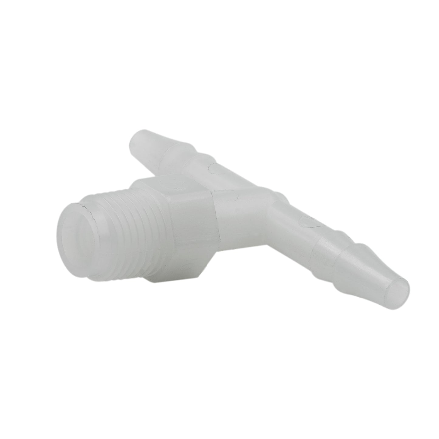 FITTING TEE 1/4 In. HOSE BARB TO 1/8 In. NPT MALE PLASTIC