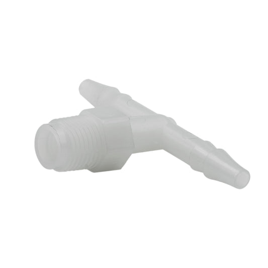 FITTING TEE 1/4 In. HOSE BARB TO 1/8 In. NPT MALE PLASTIC