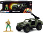V.A.M.P. Olive Green and Duke Diecast Figurine "G.I. Joe" "Hollywood Rides" Series 1/32 Diecast Model Car by Jada  free shipping USA