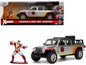 2020 Jeep Gladiator Pickup Truck Silver and Colossus Diecast Figurine "X-Men" Marvel "Hollywood Rides" Series 1/32 Diecast Model Car by Jada  free shipping USA