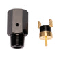 190° F Inline Thermal Switch. 3/8" NPT Black Anodized.