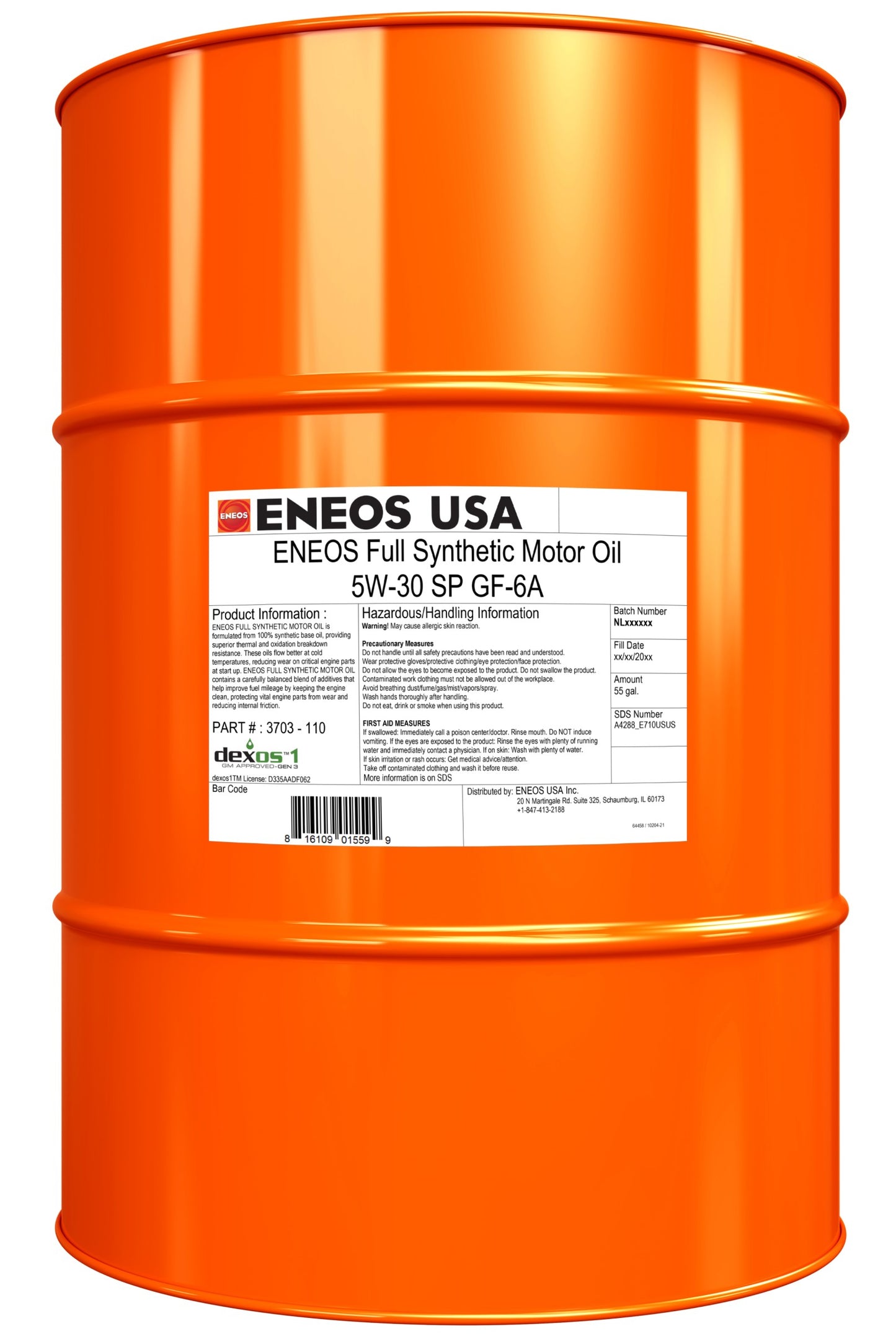 ENEOS FULL SYNTH MOTOROIL 5W-30 55gal