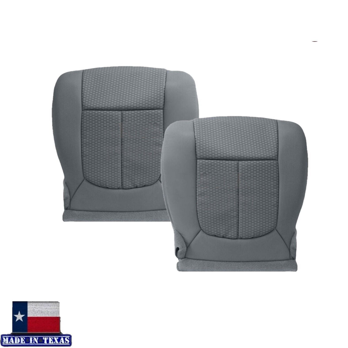 2011 - 2014 Ford F150 XLT Super Duty Gray Cloth Replacement Front Seat Covers