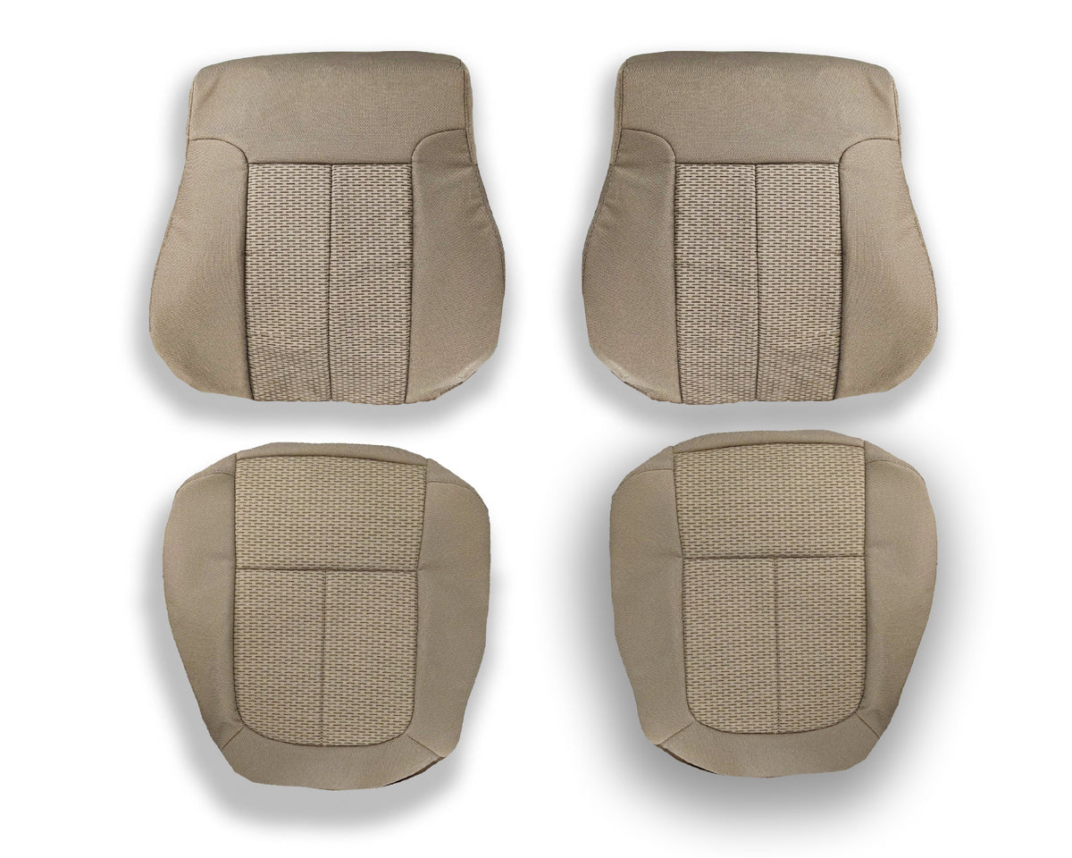 2009 - 2014 Ford F150 XLT Super Duty Tan Cloth Replacement Front Seat Covers