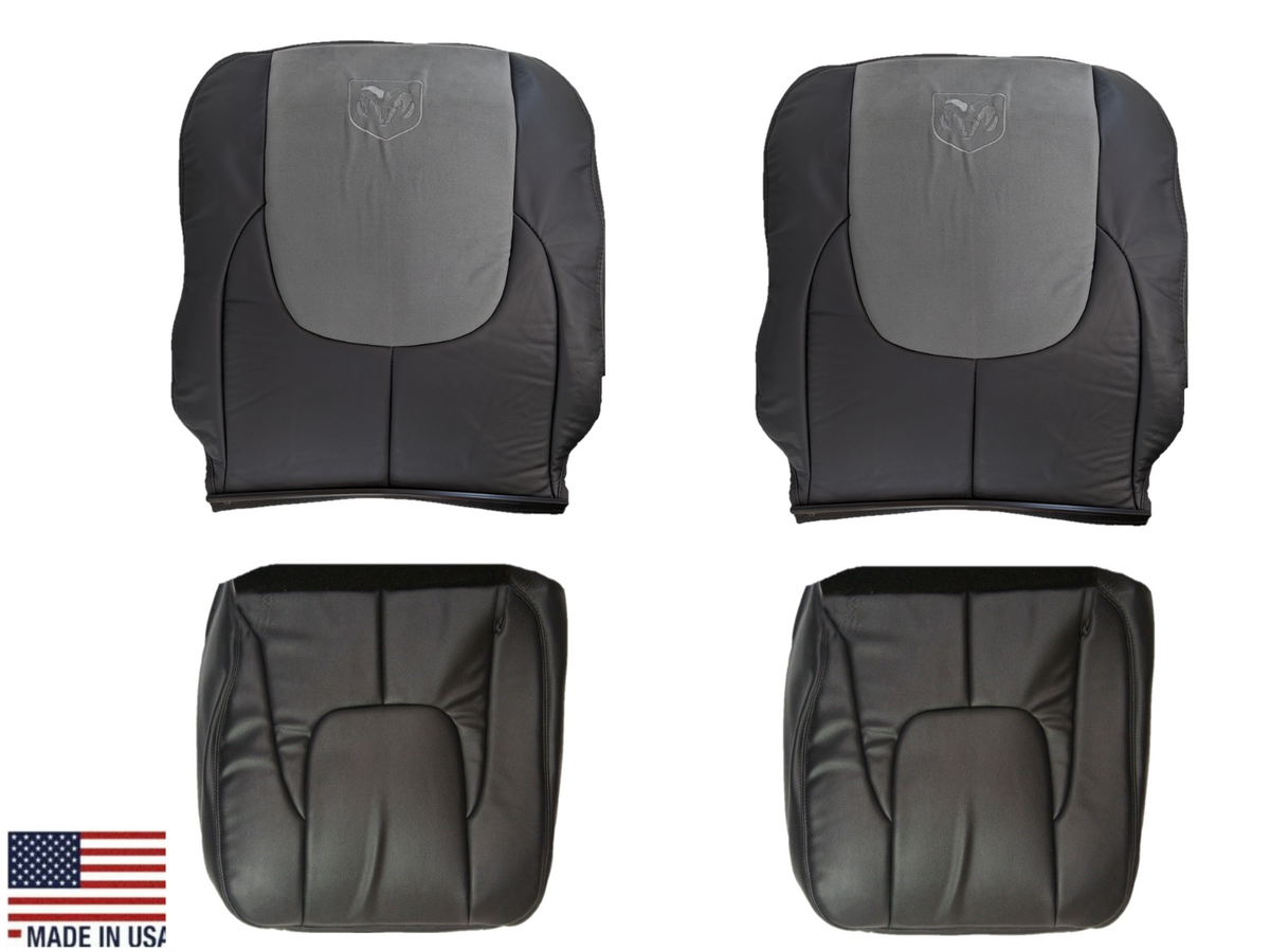 2004 2005 Dodge Ram 1500 2500 3500 Laramie SINGLE CAB WORK TRUCK  Replacement Seat Covers In Dark Slate "Dark Gray"