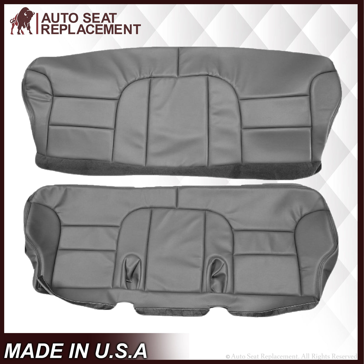 1995-1999 GMC Yukon Suburban SLT SLE 2nd Row Bench Seat Cover in Gray: Choose your options