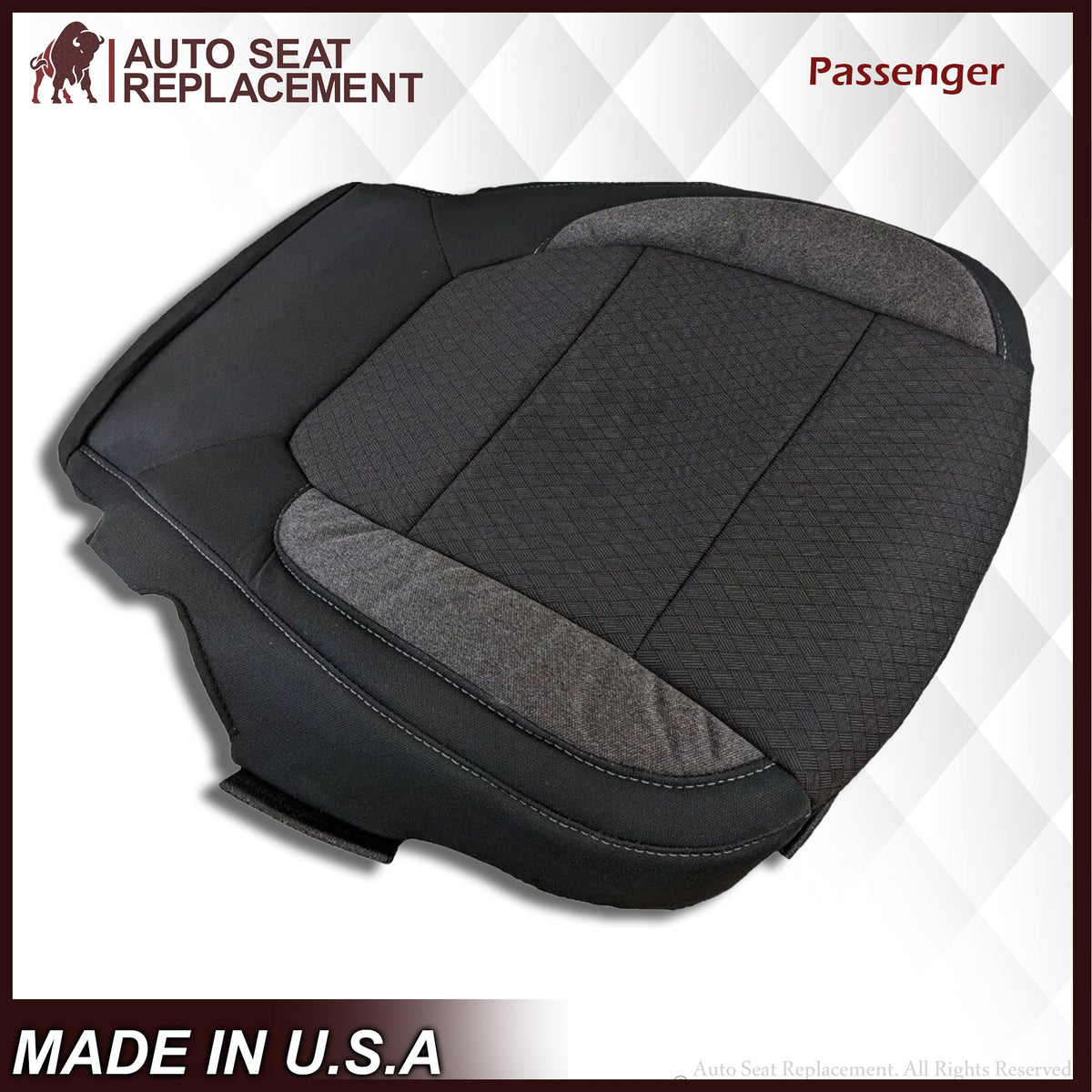 2019-2021 Chevy Silverado & GMC Sierra Replacement Cloth Seat Cover Black