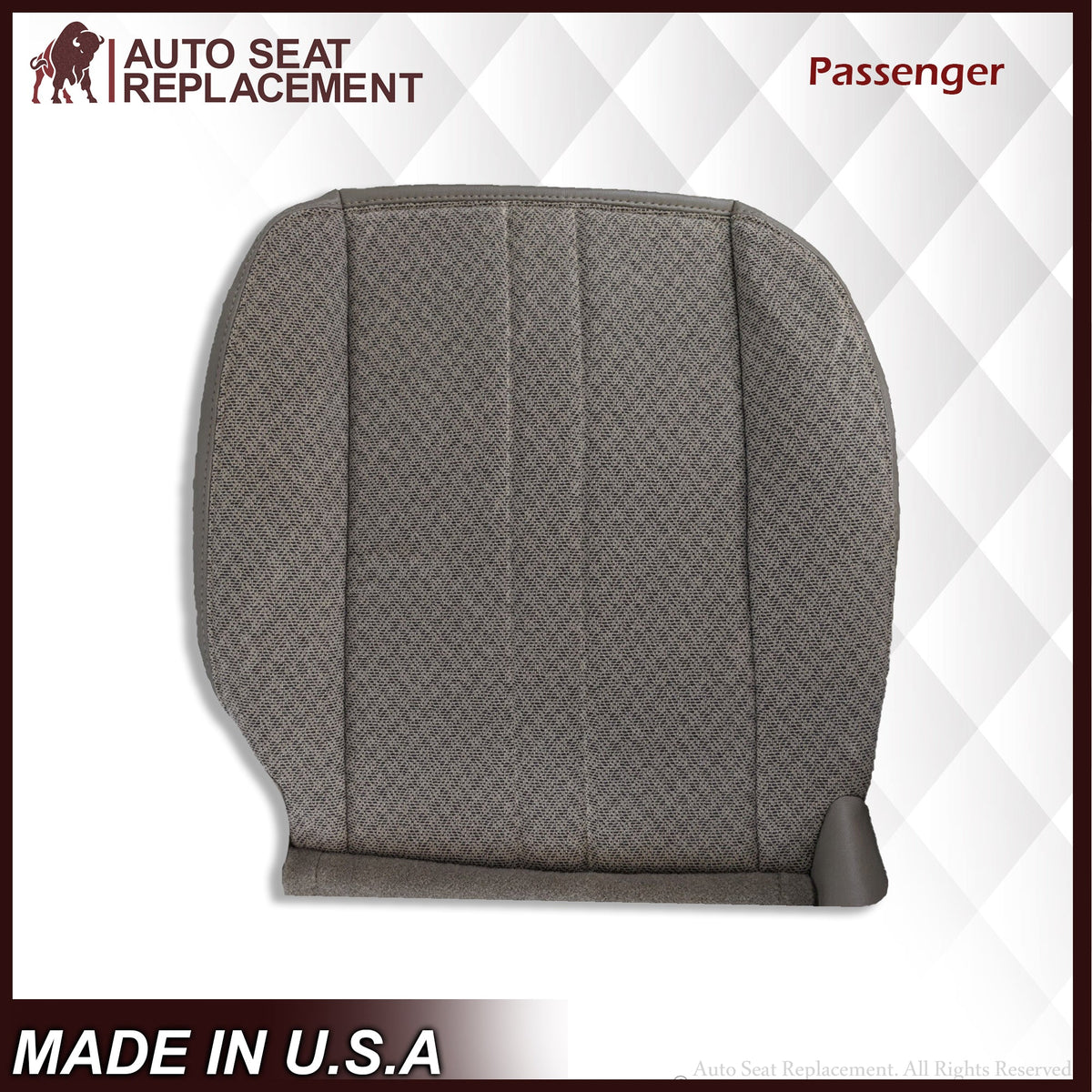 2003-2018 Chevy Express 1500 2500 3500 Cloth Seat Covers in Pewter Gray