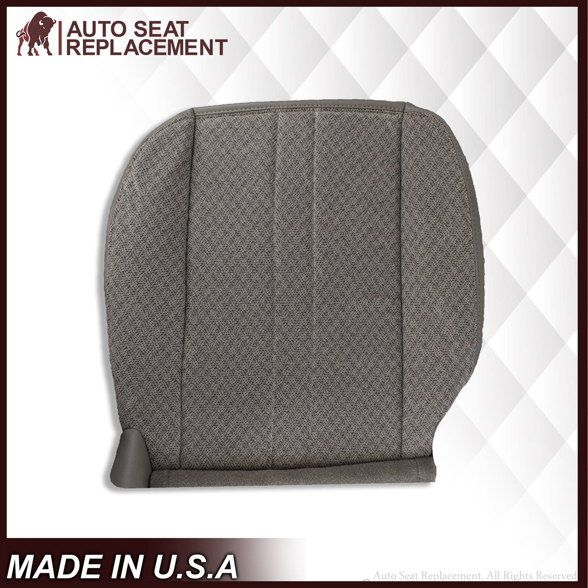 2003-2018 Chevy Express 1500 2500 3500 Cloth Seat Covers in Pewter Gray