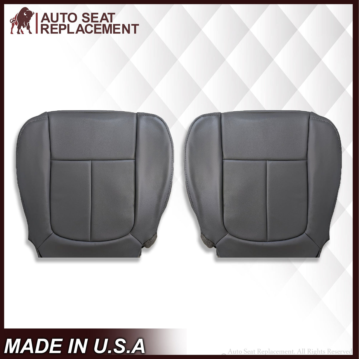2009 - 2014 Ford F150 Lariat Crew Cab Replacement Seat Cover Steel Gray Vinyl