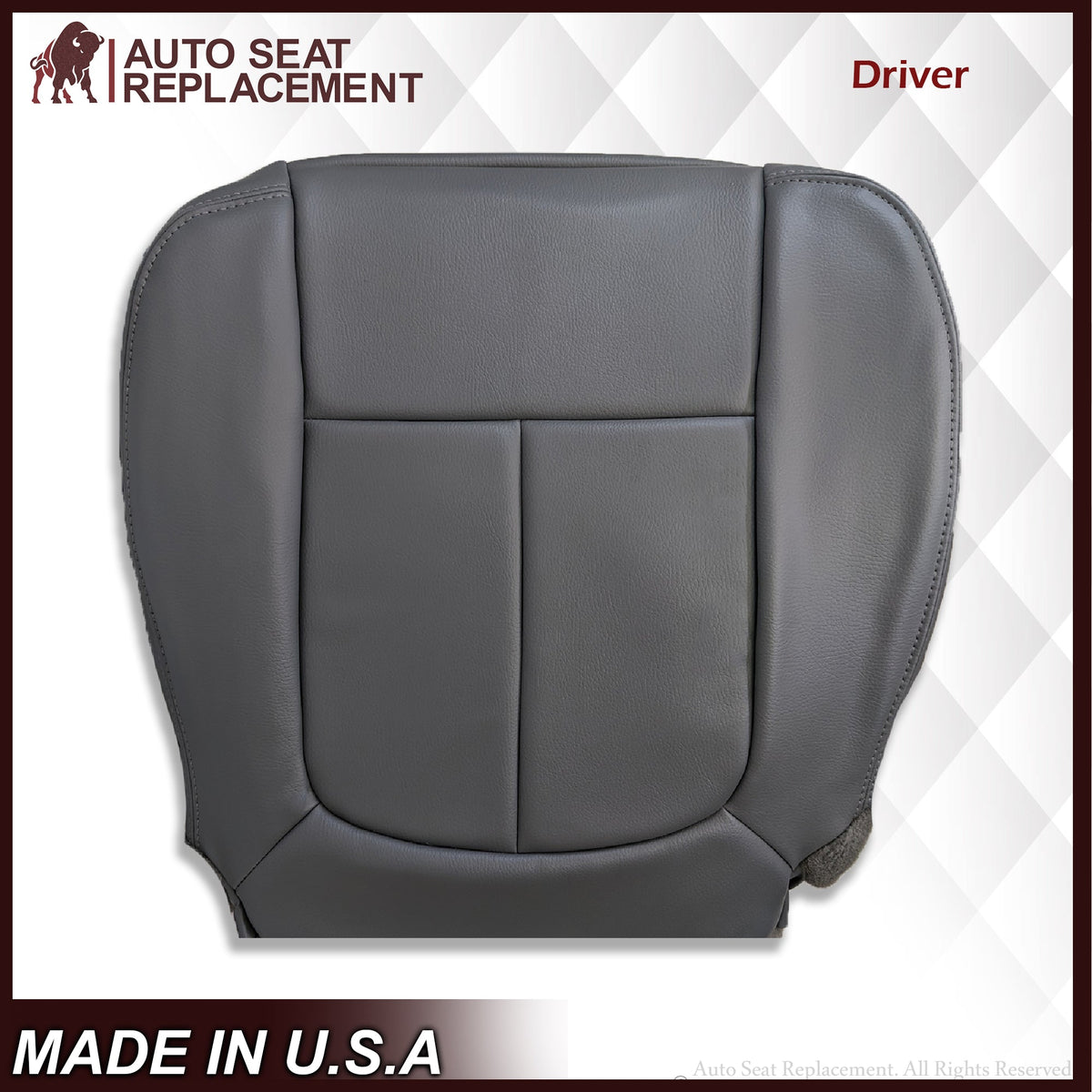 2009 - 2014 Ford F150 Lariat Crew Cab Replacement Seat Cover Steel Gray Vinyl