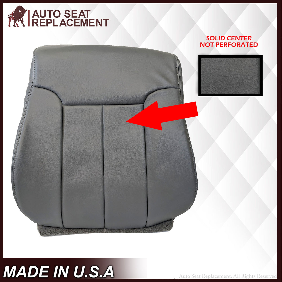 2009 - 2014 Ford F150 Lariat Crew Cab Replacement Seat Cover Steel Gray Vinyl