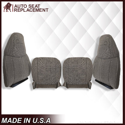 2003-2018 Chevy Express 1500 2500 3500 Cloth Seat Covers in Pewter Gray